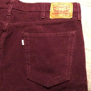 New Levi 502 Straight fit corduroy jeans size 40 x 30